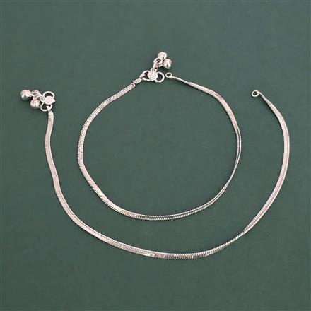 Antique Classic Payal With Rhodium Plating