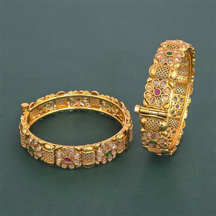 Antique Openable Bangles With Gold Plating