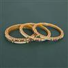 Antique Moti Bangles With Matte Gold Plating
