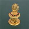 Antique Temple Sindoor Box With Matte Gold Plating