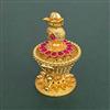 Antique Classic Sindoor Box With Matte Gold Plating