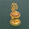 Antique Temple Sindoor Box With Matte Gold Plating