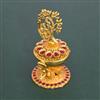 Antique Temple Sindoor Box With Matte Gold Plating
