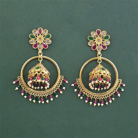 Antique Jhumki With Gold Plating