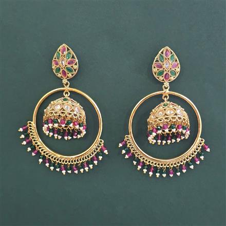Antique Jhumki With Gold Plating