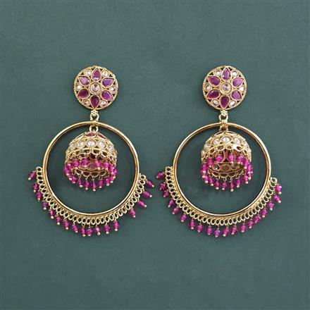 Antique Jhumki With Mehndi Plating