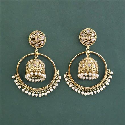 Antique Jhumki With Mehndi Plating