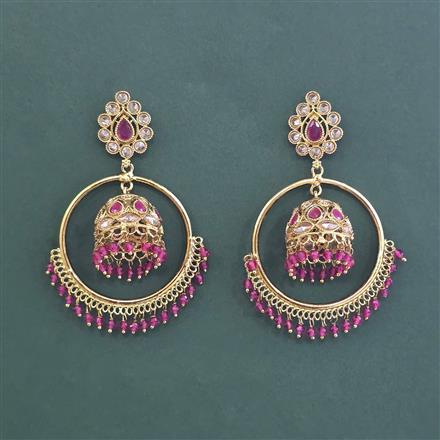 Antique Jhumki With Mehndi Plating