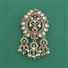 Antique Moti Brooch With Matte Gold Plating