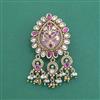 Antique Moti Brooch With Matte Gold Plating