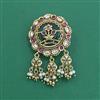 Antique Moti Brooch With Matte Gold Plating