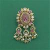 Antique Moti Brooch With Matte Gold Plating