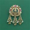 Antique Moti Brooch With Matte Gold Plating