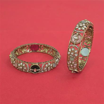 Antique Classic Bangles With Mehndi Plating