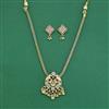 Antique Classic Pendant Set With Matte Gold Plating