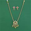 Antique Classic Pendant Set With Matte Gold Plating