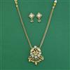 Antique Classic Pendant Set With Matte Gold Plating
