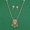 Antique Classic Pendant Set With Matte Gold Plating