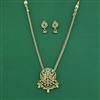 Antique Classic Pendant Set With Matte Gold Plating