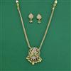 Antique Classic Pendant Set With Matte Gold Plating