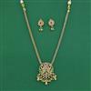 Antique Classic Pendant Set With Matte Gold Plating