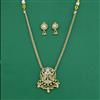 Antique Classic Pendant Set With Matte Gold Plating