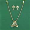 Antique Classic Pendant Set With Matte Gold Plating