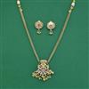Antique Classic Pendant Set With Matte Gold Plating