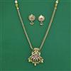Antique Classic Pendant Set With Matte Gold Plating