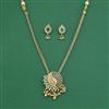 Antique Classic Pendant Set With Matte Gold Plating