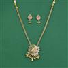 Antique Classic Pendant Set With Matte Gold Plating