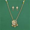 Antique Classic Pendant Set With Matte Gold Plating