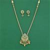Antique Classic Pendant Set With Matte Gold Plating