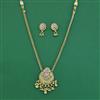 Antique Classic Pendant Set With Matte Gold Plating