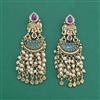 Antique Moti Earring With Matte Gold Plating
