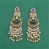Antique Moti Earring With Matte Gold Plating