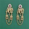 Antique Moti Earring With Matte Gold Plating