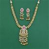 Antique Moti Necklace With Matte Gold Plating