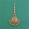 Antique Temple Tikka With Matte Gold Plating