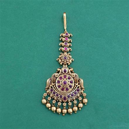 Antique Classic Tikka With Matte Gold Plating