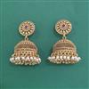 Antique Jhumki With Matte Gold Plating