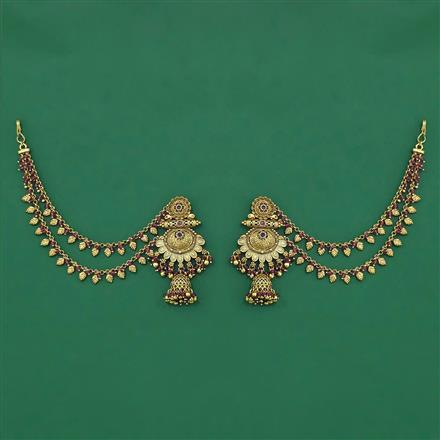Antique Jhumki With Matte Gold Plating
