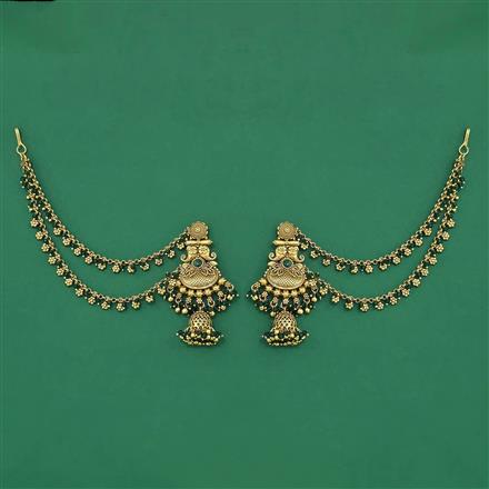 Antique Jhumki With Matte Gold Plating