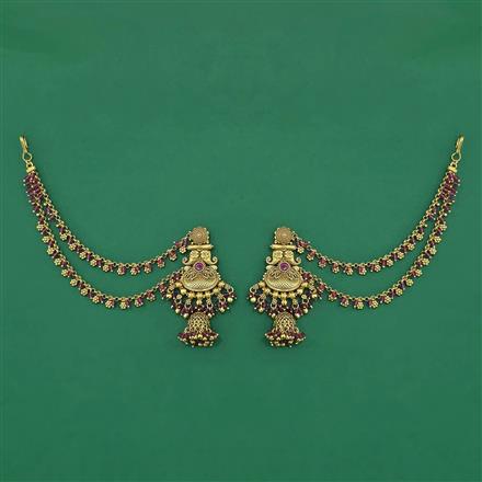 Antique Jhumki With Matte Gold Plating