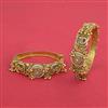 Antique Openable Bangles With Matte Gold Plating