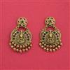 Antique Temple Earring With Matte Gold Plating