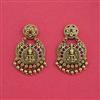 Antique Temple Earring With Matte Gold Plating