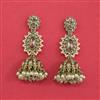 Antique Jhumki With Mehndi Plating