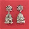 Antique Jhumki With Rhodium Plating