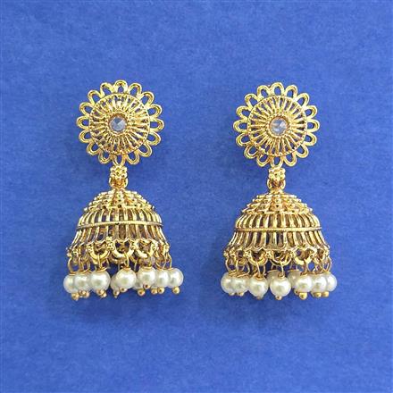 Antique Jhumki With Gold Plating